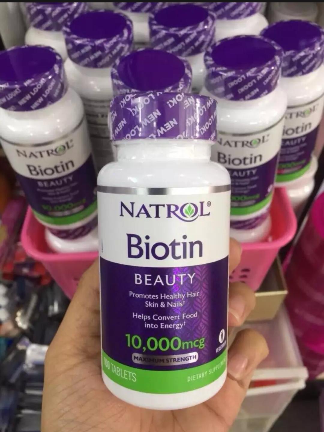 VIÊN UỐNG BIOTIN 10000mcg 100 VIÊN HỖ TRỢ TÓC, MÓNG, DA NHẬP MỸ