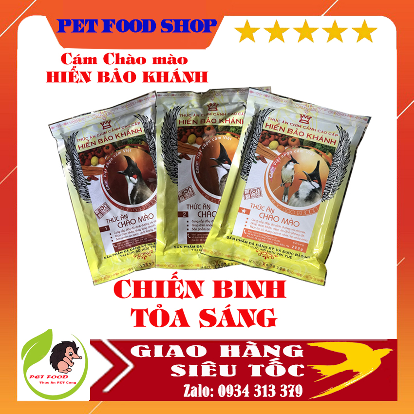  cOMBO 2 GÓI Cám chim chào mào Cám chào mào Hiển Bảo Khánh Căng lửa đấu hót bền chim bền lửa ổn định chim nghệ nhân tin dùng gói 200g Pet Food Shop 