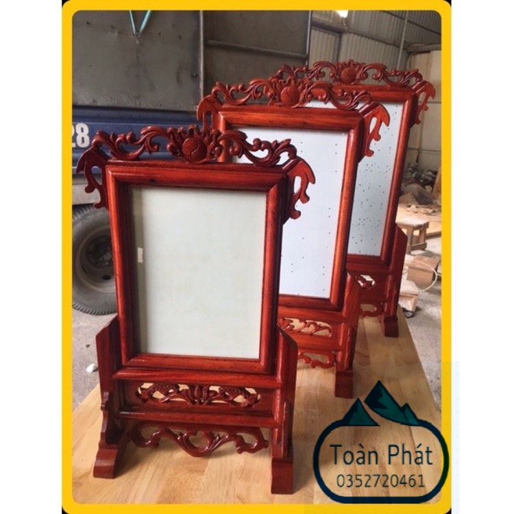 Khung ảnh thờ gỗ hương 100%