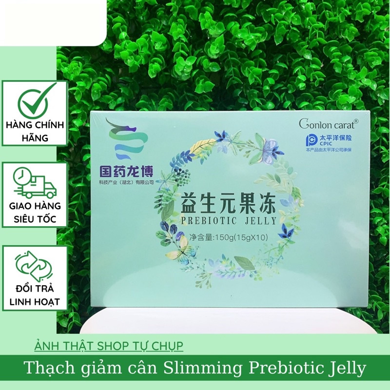Thạch Giảm Cân Slimming Prebiotic Jelly Hộp 10 Gói.