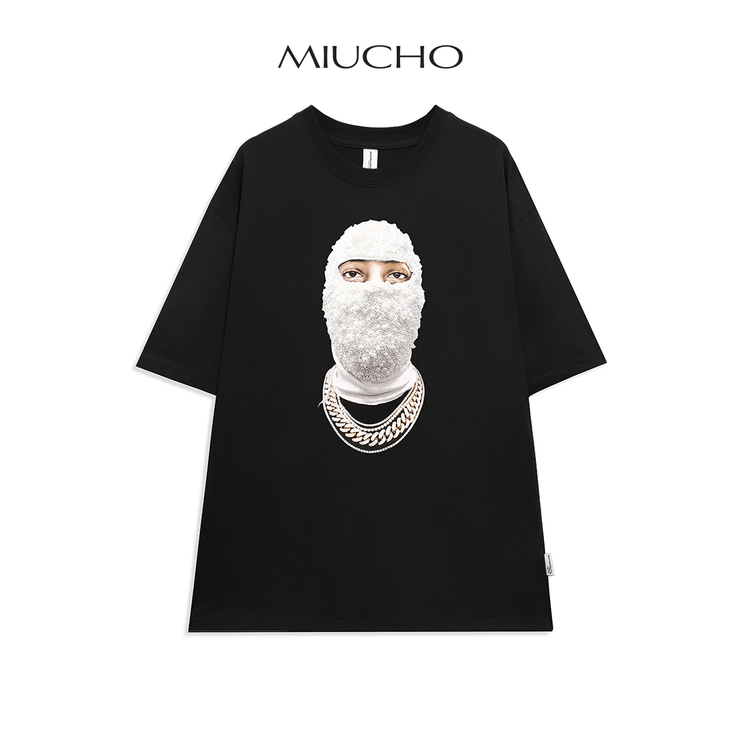 Áo thun hoa cúc form rộng tay lỡ unisex, áo thun hoa cúc form rộng tay lỡ unisex cotton AT191 Miucho in logo
