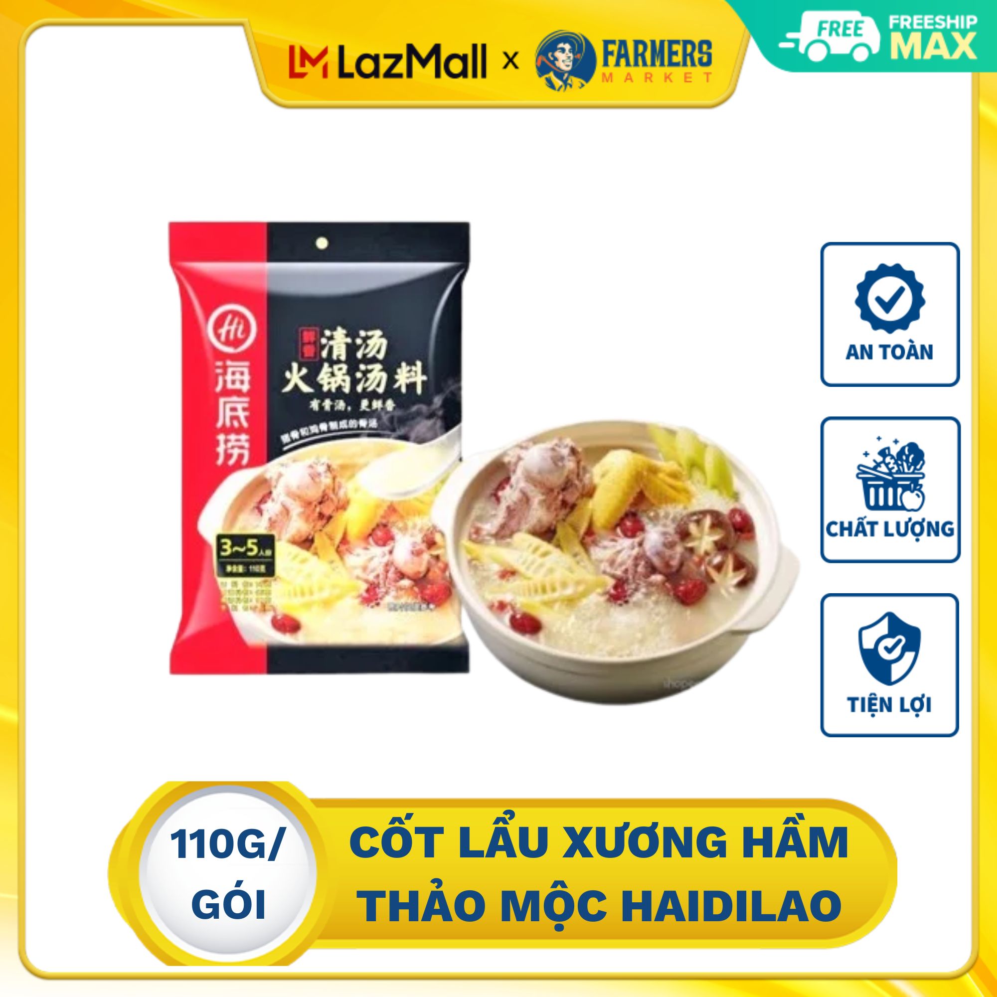 Cốt lẩu xương hầm thảo mộc Haidilao 110 g