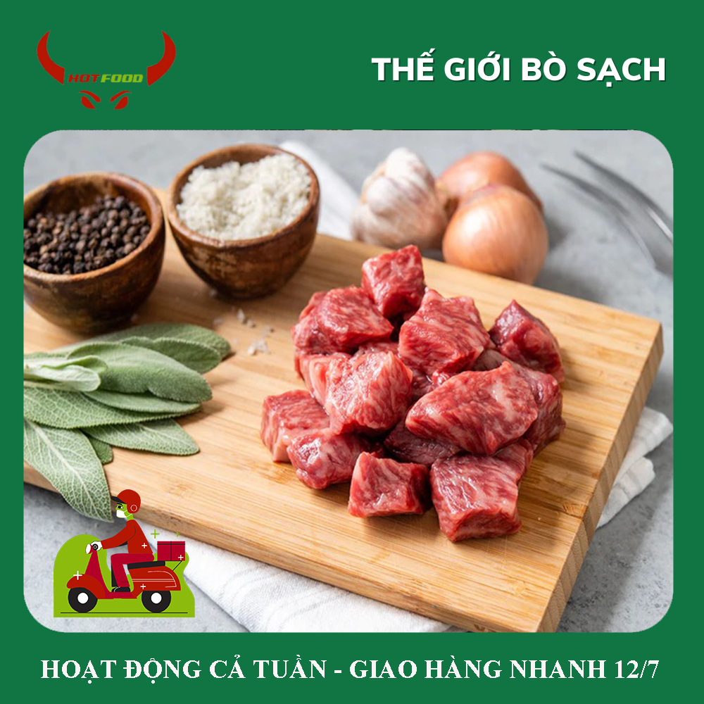 [ Miễn Phí Giao Hàng ]Thăn Nội Bò Úc - Cắt Lúc Lắc 500gr - Giao Nhanh HCM
