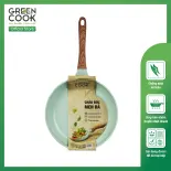 Chảo đúc men đá xanh ngọc 24cm Green Cook GCP06-24IH công nghệ Hàn Quốc 7 lớp chống dính sản xuất tại Việt Nam - Hàng chính hãng greencook