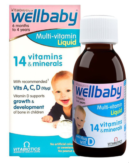 [HÀNG ANH] Vitamin Tổng Hợp Cho Bé Wellbaby Với 14 Vitamin & Khoáng Chất