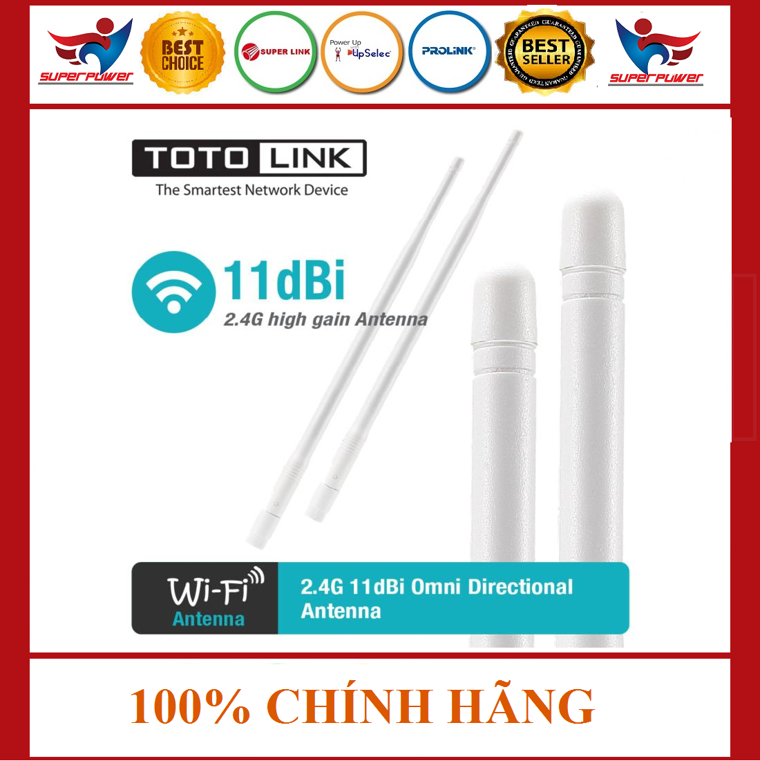 Anten rời thu wifi 11dpi bộ kít 2 anten Totolink A011KIT
