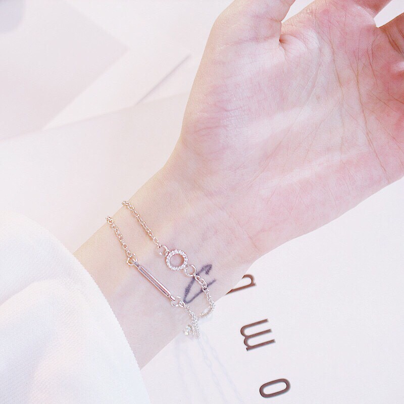 Vòng tay ulzzang phong cách hàng quốc mạ bạc MS247