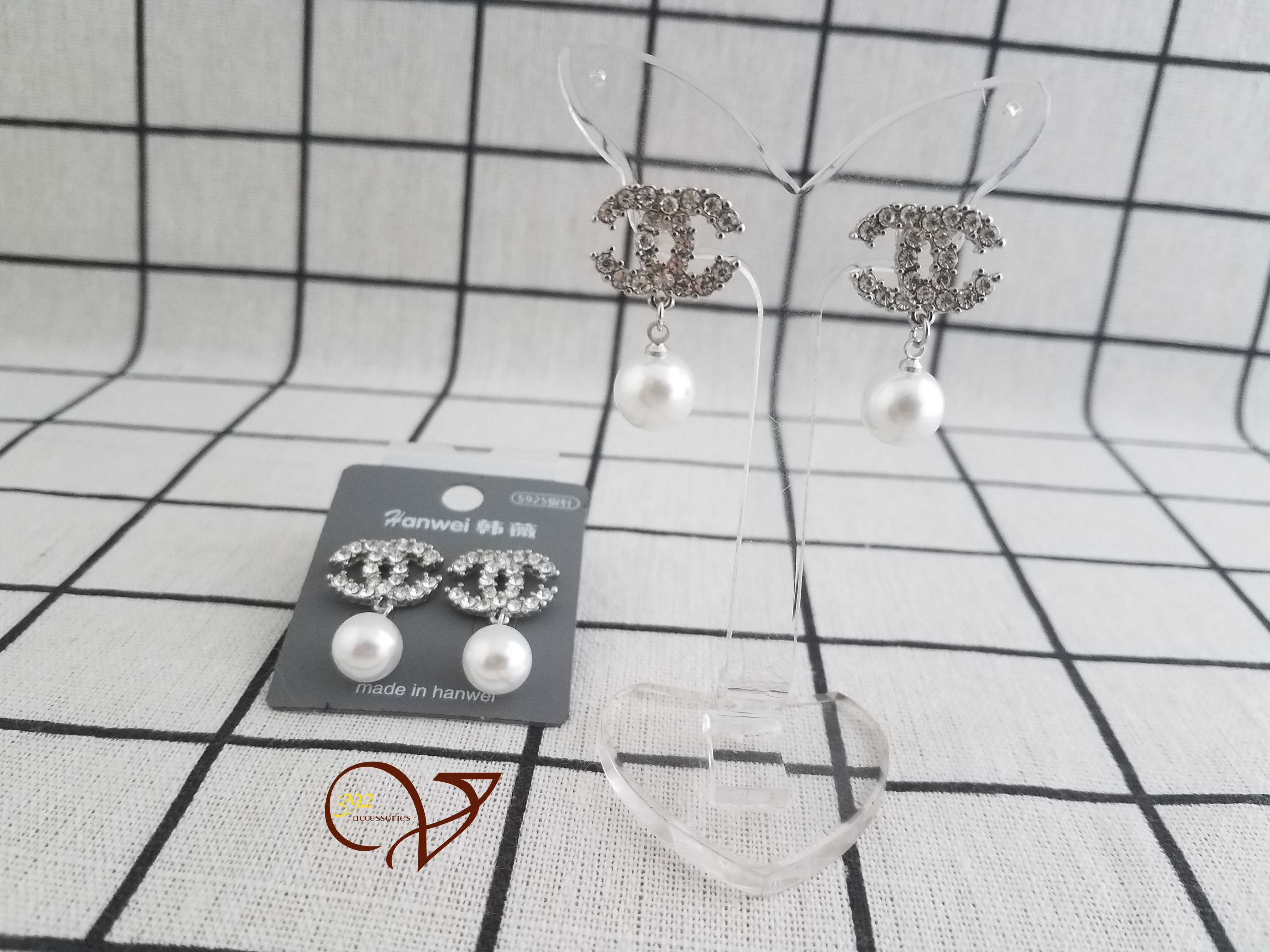 Bông tai chữ x đính đá ngọc nhiều kiểu - B908 + MB014