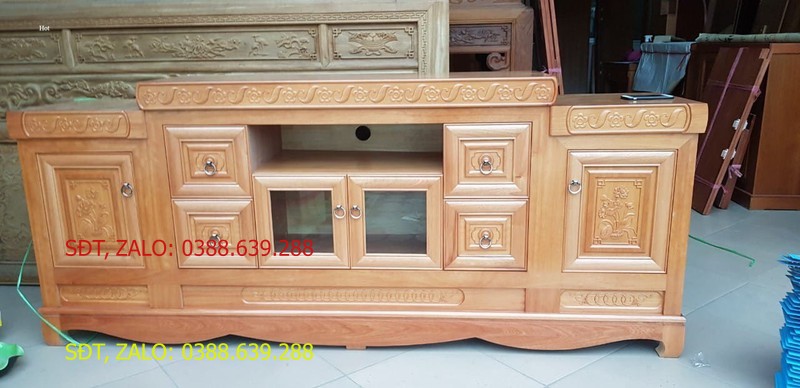 Kệ Tivi Gỗ Đinh Hương 2M4 .