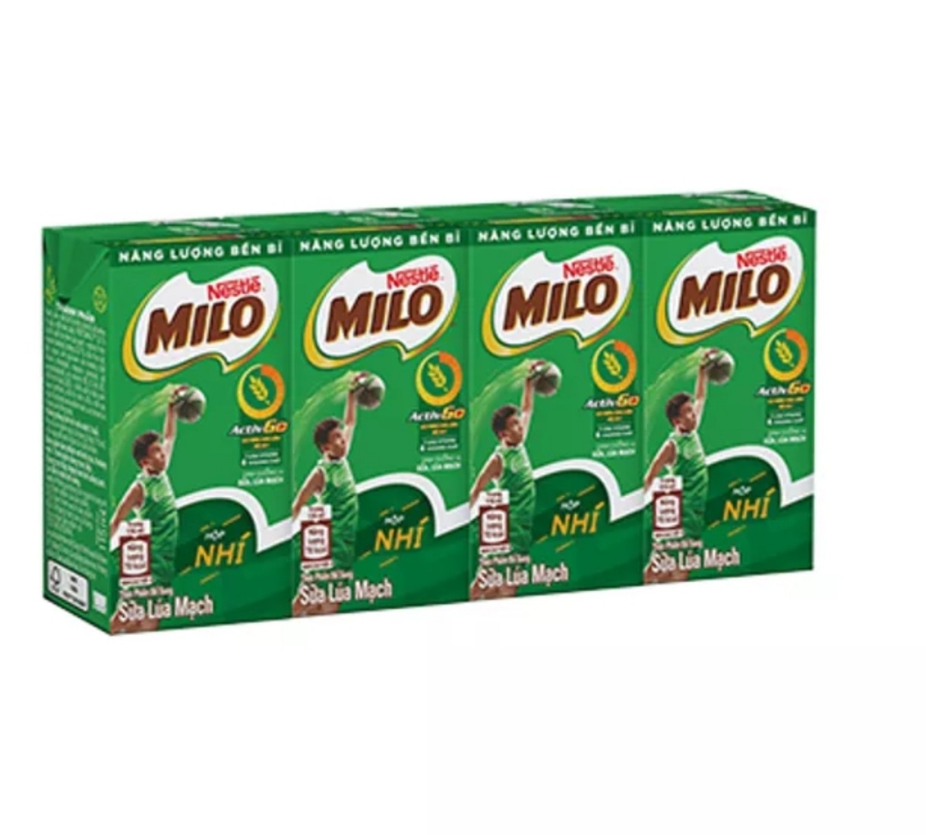 Lốc 4 hộp sữa lúa mạch uống liền milo 115ml/hộp