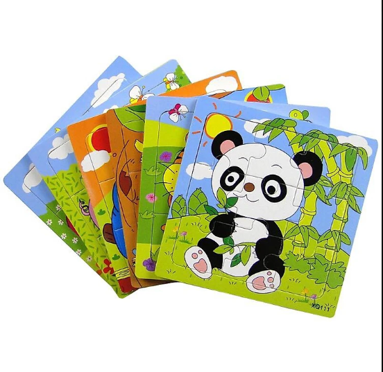 Combo 10 tranh ghép hình thông minh 9 mảnh cho bé trai, bé gái