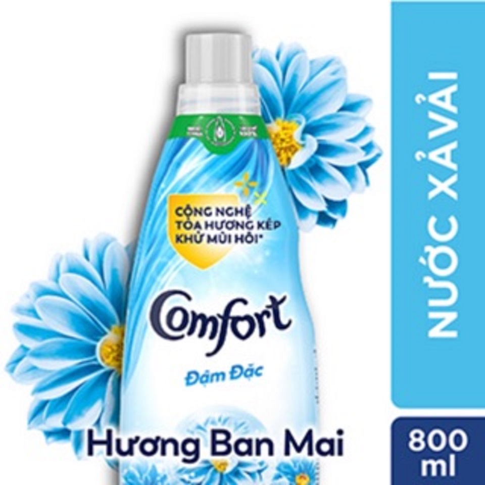 Nước xả làm mềm vải Comfort Đậm Đặc Hương Ban Mai 800Ml