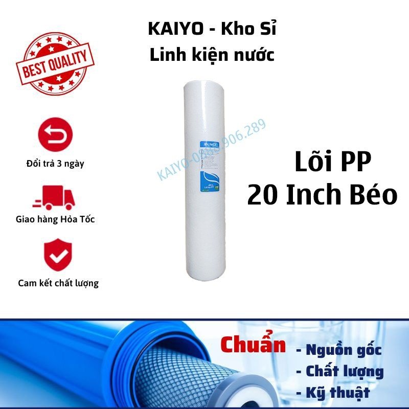 Lõi lọc nước đầu nguồn pp 20 inch béo