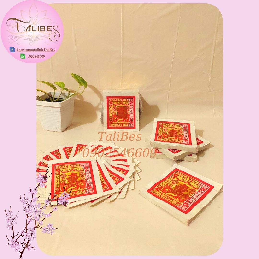 Xấp giấy thọ / vàng mã giấy thọ / giấy cúng chữ thọ talibes