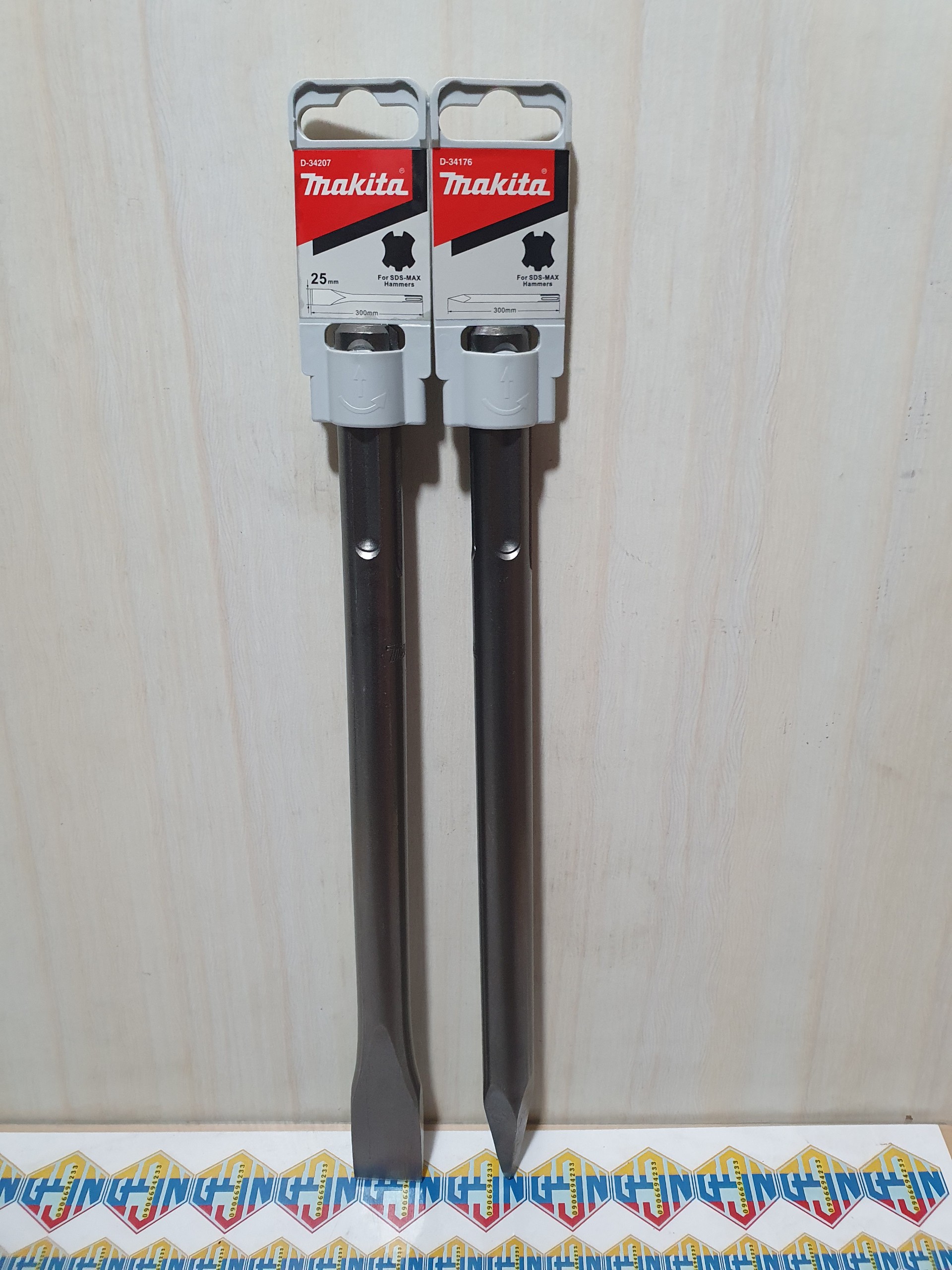 Mũi đục nhọn và dẹp sds max 300mm makita