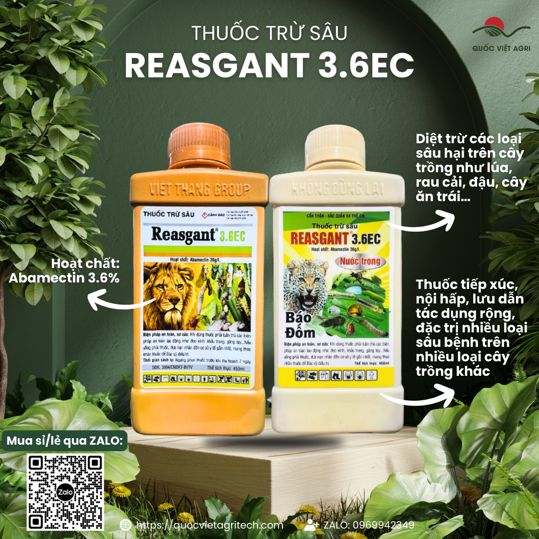 Thuốc trừ sâu - reasgant 3.6ec - 450ml - abamectin