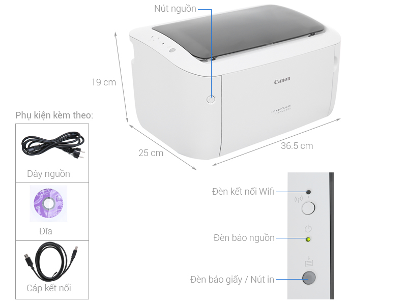 Máy In Laser Trắng Đen Laser Canon LBP 6030