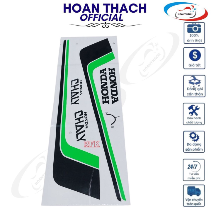 Bộ tem xe máy chaly xanh