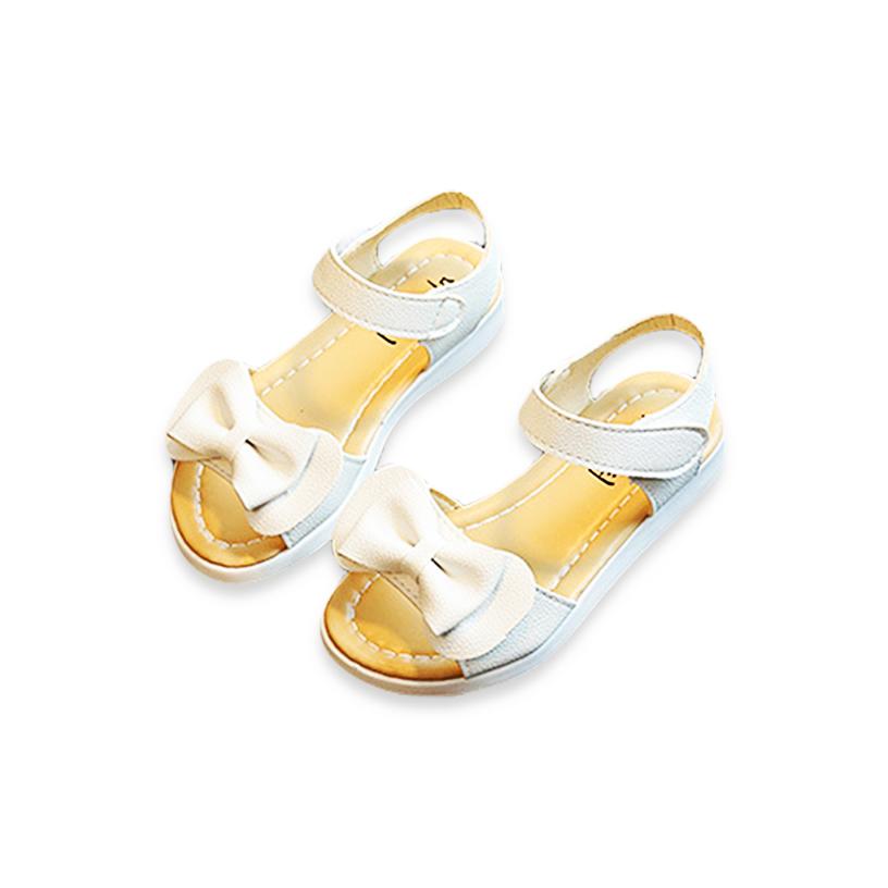 Giày sandal đi học cho bé gái 6 – 10 tuổi thiết kế nơ đơn giản BBShine – S7
