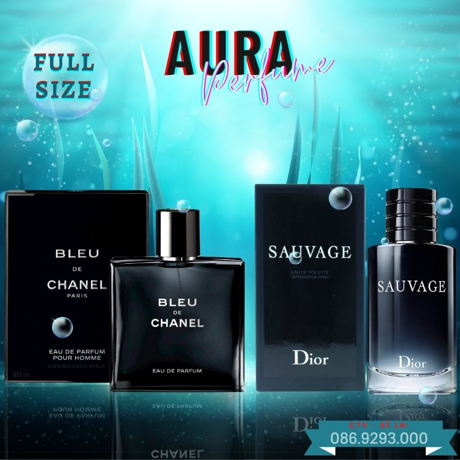 [ Full Size ] Nước Hoa Chanel Bleu EDP-EDT 100ml Full Size Allure Dior Sauvage 60ML Nước Hoa Nam hương gỗ