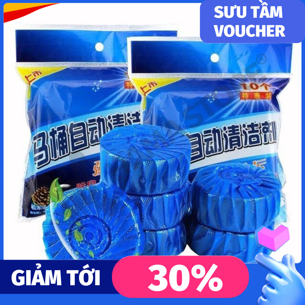 Viên thả bồn cầu tẩy khuẩn khử mùi 𝗛𝗔𝗠𝗔, gói 10 viên. Bộ 10 viên khử khuẩn bồn cầu không độc hại, an toàn, thân thiện với sức khỏe HAMA mã GD-TL-003