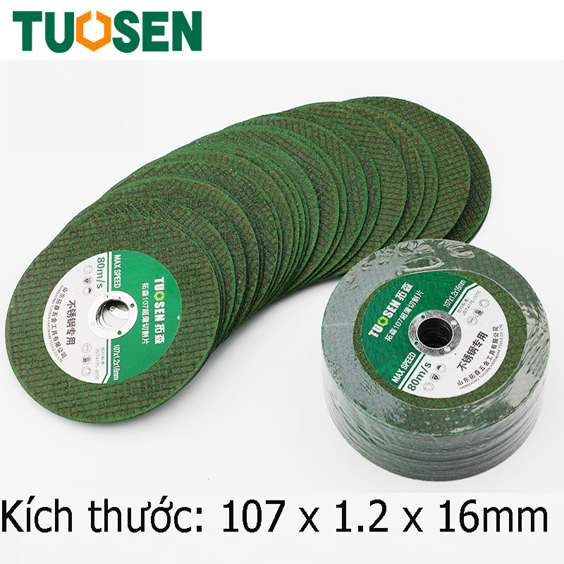 Lưỡi cắt sắt inox 100mm dùng cho máy cầm tay Đá cắt Sắt, Đá Cắt Inox ,Lưỡi Cắt Sắt, Lưỡi Cắt Inox TUOSEN (01 chiếc)