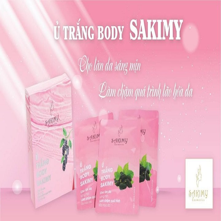 Ủ trắng body sakimy toàn thân giúp da trắng mịn