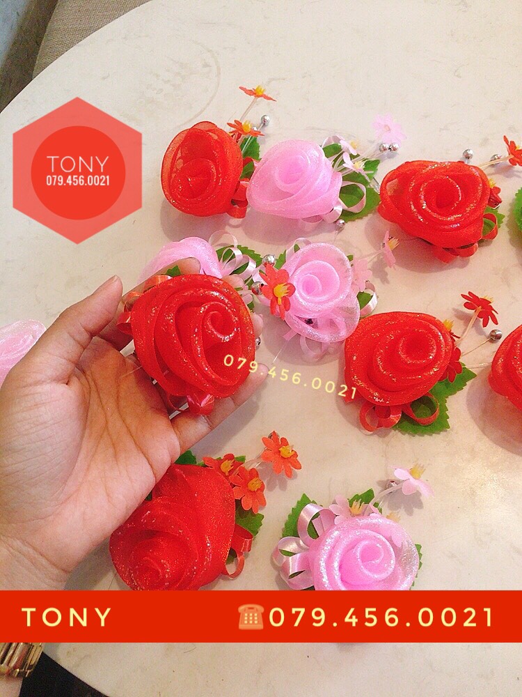 HOA CÀI ÁO ĐÁM CƯỚI - Hàng cao cấp - Gồm kim cài