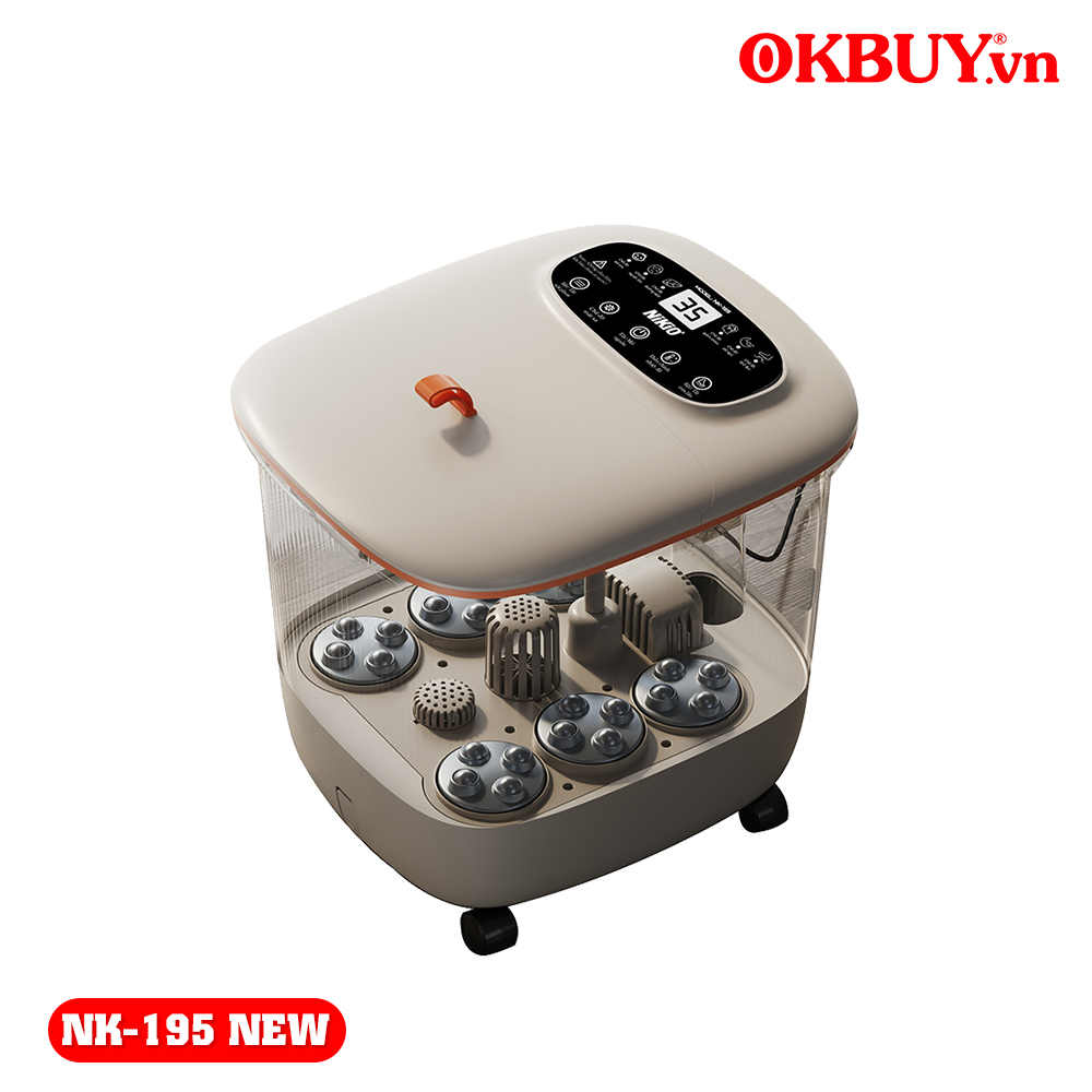 Bồn ngâm chân, chậu ngâm chân, máy ngâm chân Nikio NK-195 New - máy ngâm chân thải độc, ngâm chân thảo dược thư giãn, cải thiện giấc ngủ, giảm tê bì