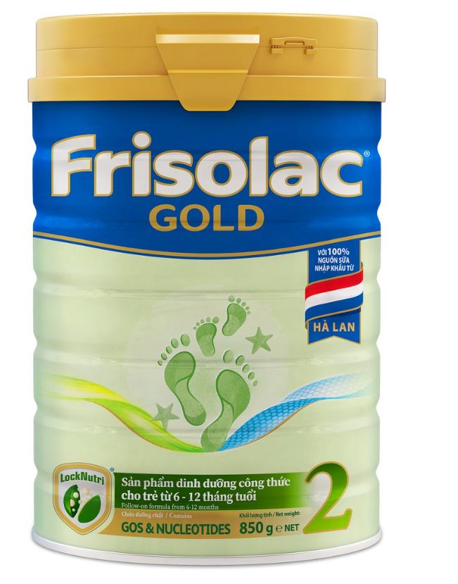 Sữa bột frisolac gold 2 850g dành cho trẻ từ 6 - 12 tháng