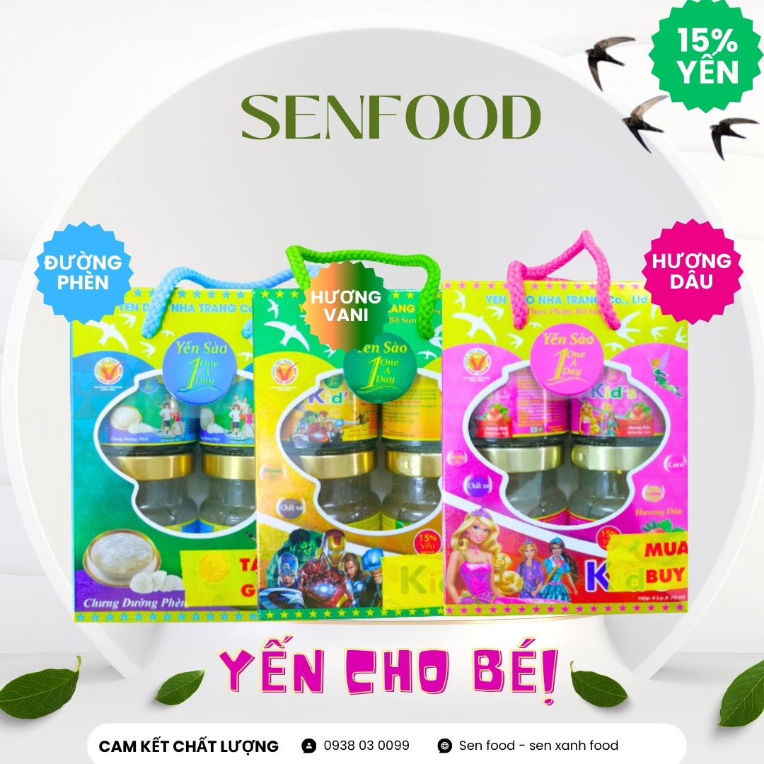 Yến Sào One a day dinh dưỡng cho bé 15% yến nhiều vị hộp 4 x 70ml