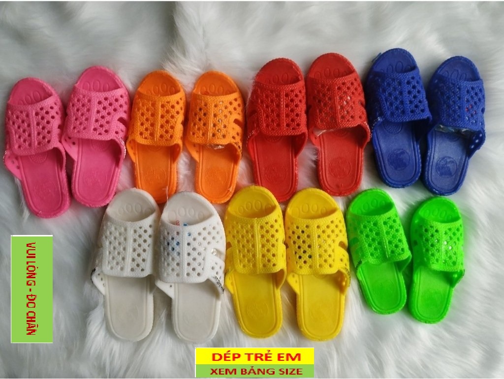 (BÉ 1-7 Tuổi) Dép tổ ong TRẺ EM cho BÉ dép nhựa dày loại 1 - (ĐO CHÂN)
