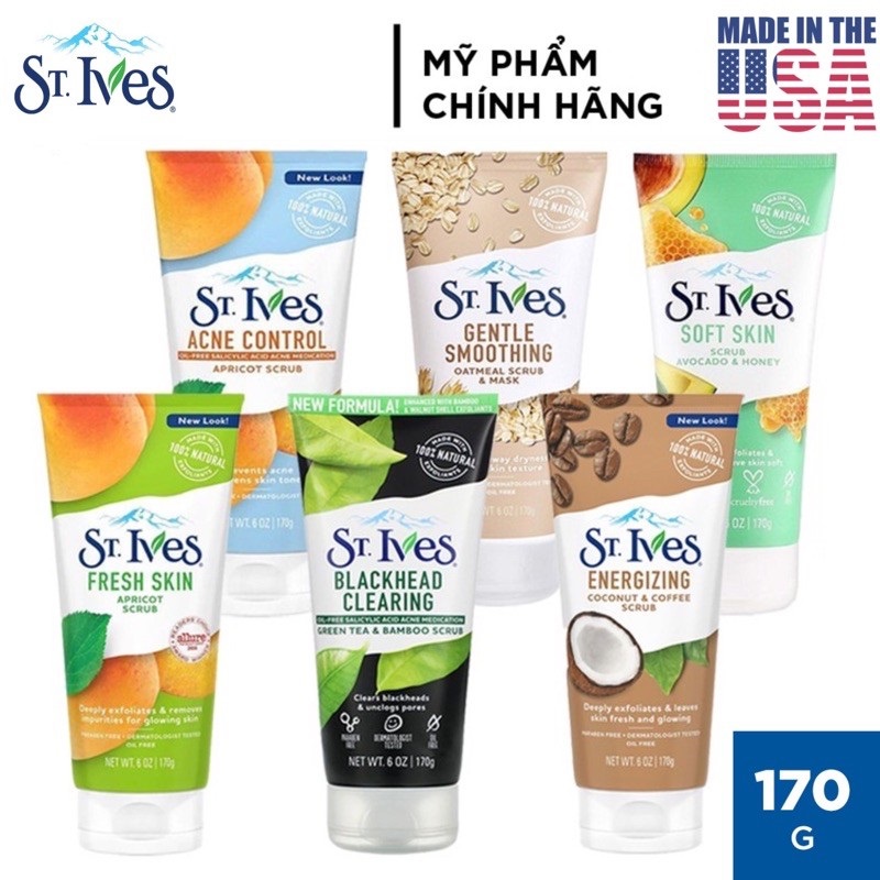 Sữa rửa mặt tẩy tế bào da chết St.Ives 170g