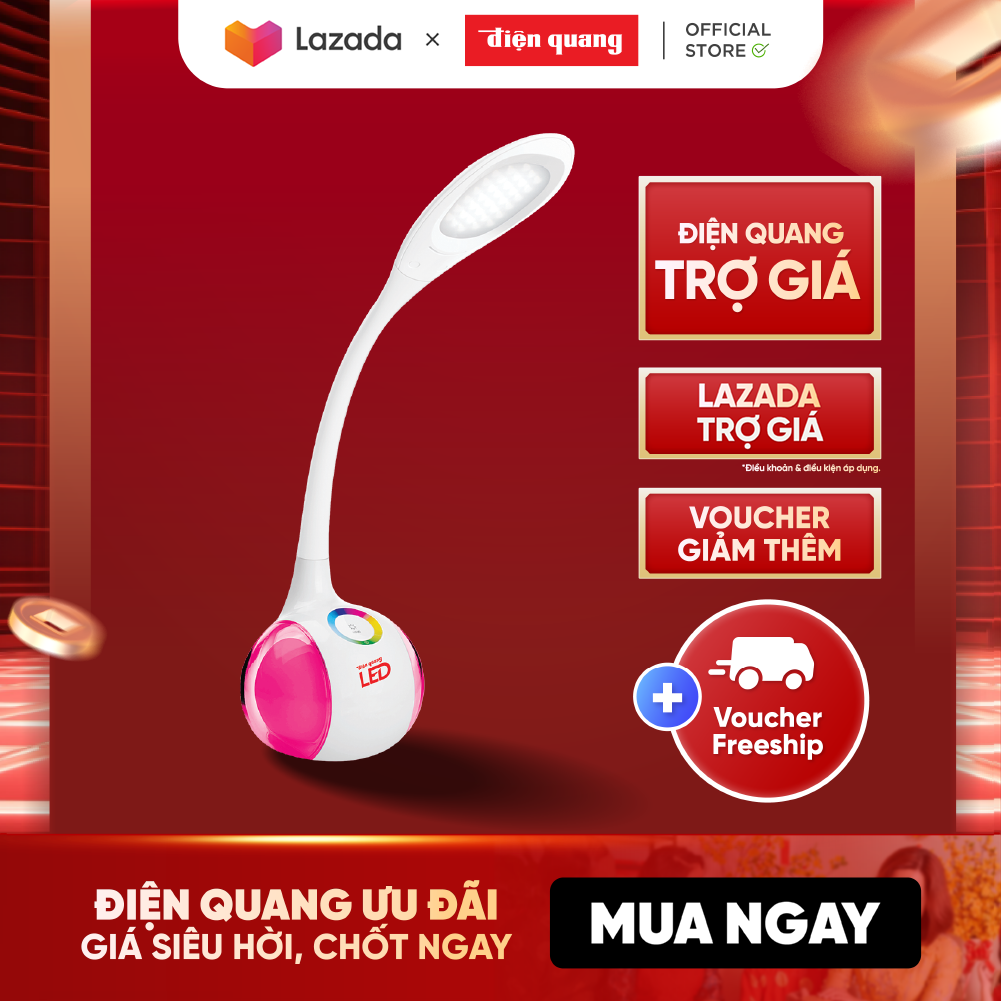 Dien Quang Led Table Lamp Dq Ldl06 5W Plugs Directly into the Power Supply