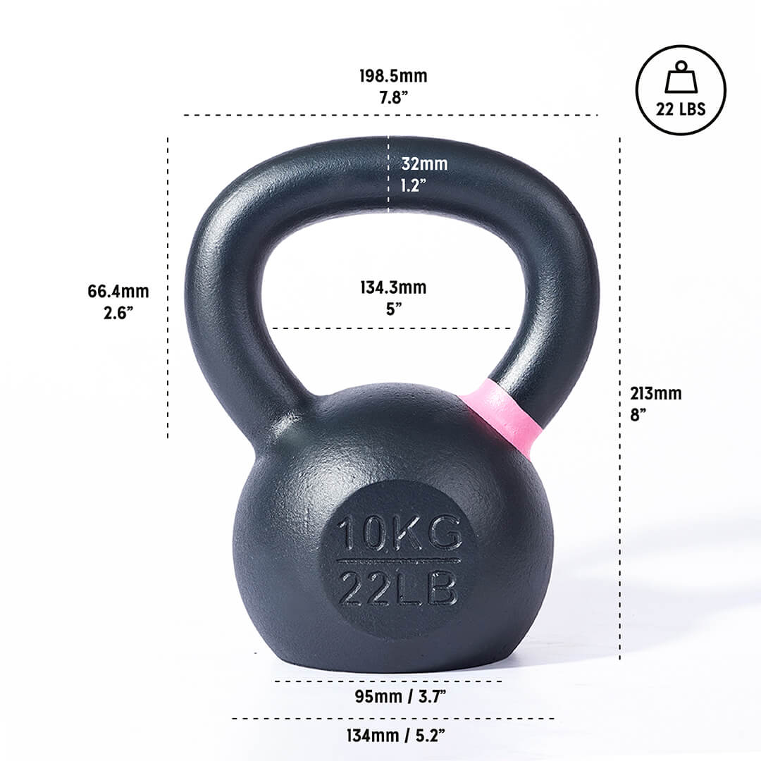 Tạ bình vôi 10 KG (Tạ Ấm- Tạ Quai Xách) gang đúc ·  Bells of Steel dùng cho phòng tập Gym / tập gym ngay tại nhà./The Bell of Steel premium powder coated kettlebells