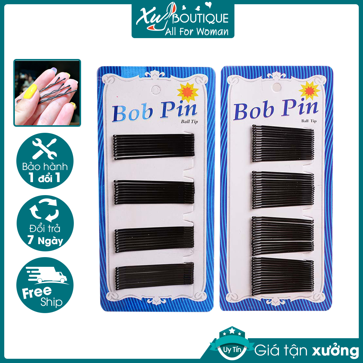 Bộ Vỉ Cài, Kẹp Tóc Ghim Tăm Giá Rẻ