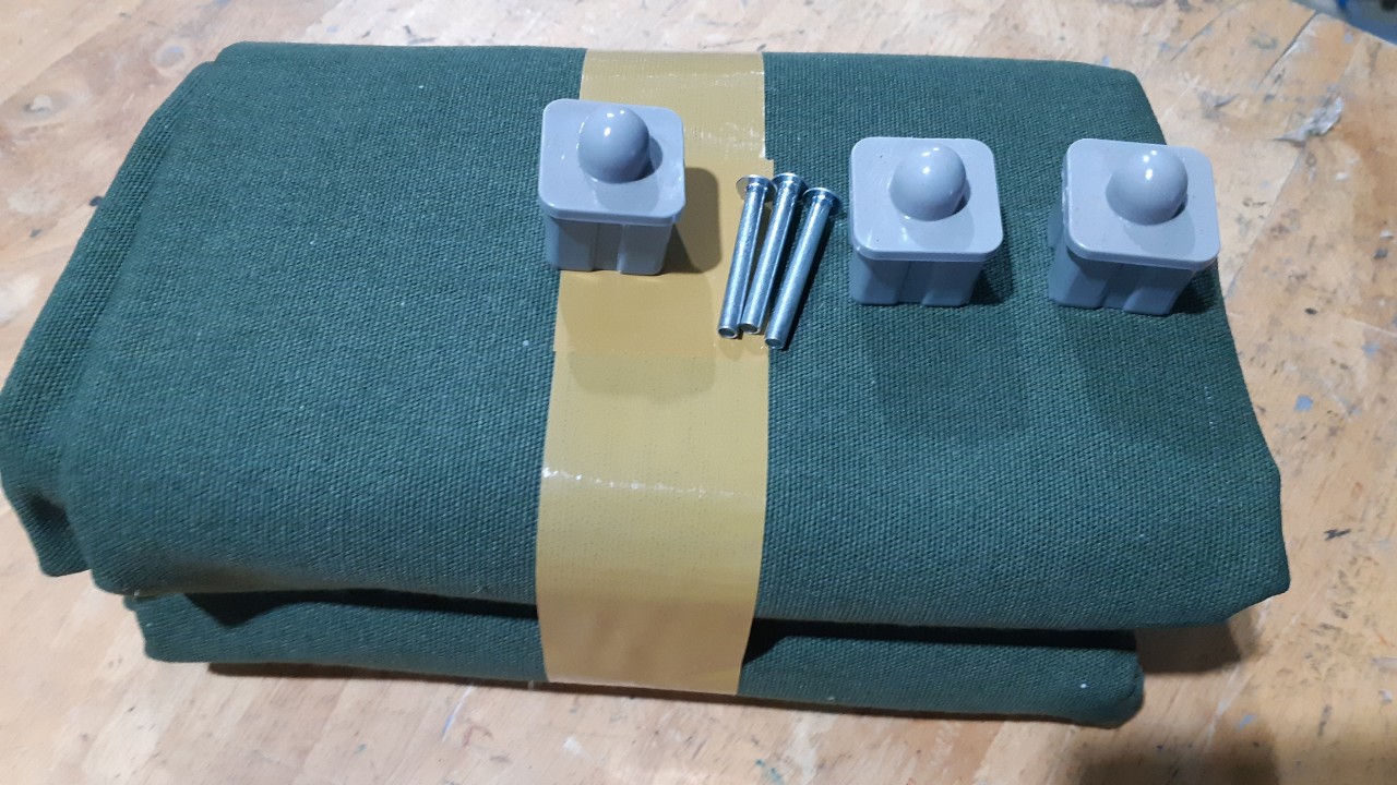 TẤM VẢI MÀU XANH OLIVE PHỤ KIỆN GIƯỜNG XẾP NHÔM US (GHẾ BỐ MỸ)