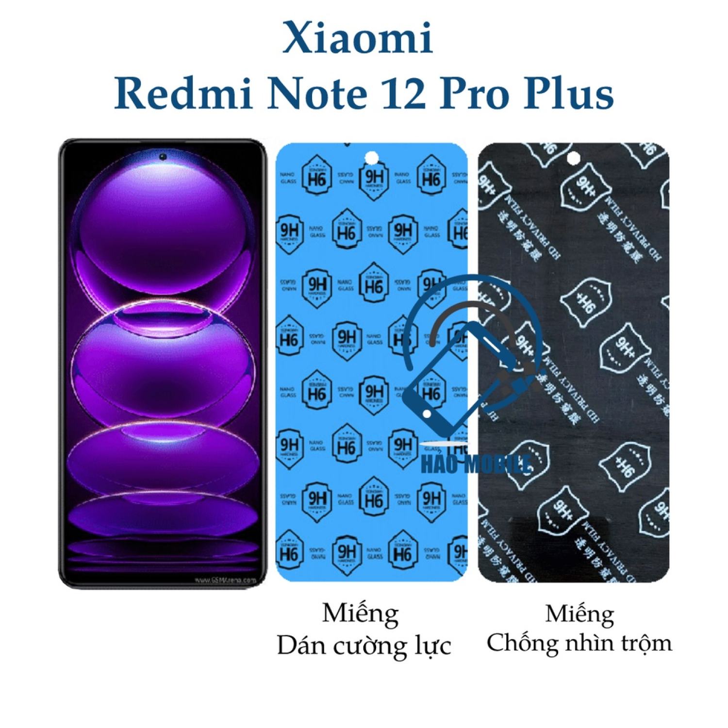Dán cường lực dẻo nano Xiaomi Redmi Note 12 Pro+ trong suốt và chống nhìn trộm