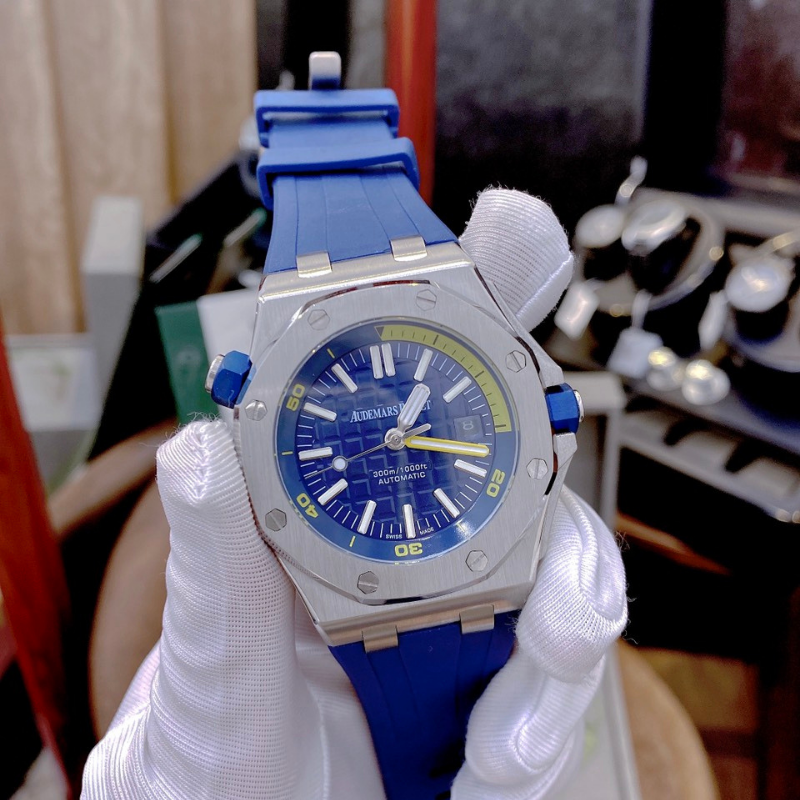 Đồng hồ nam dây silicon auemas piguet r0yal 0ak 0ffshore - automatic size 43mm fullboxđồng hồ nam chống nước đồng hồ nam cao cấp