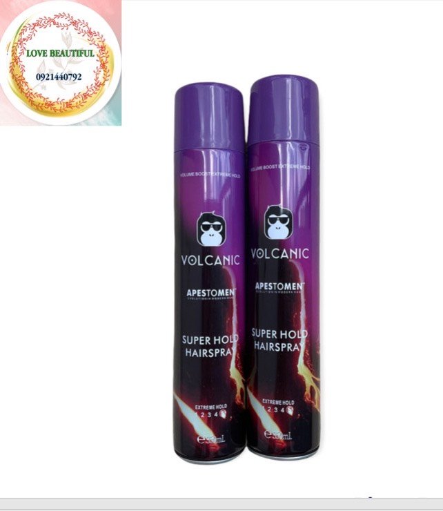 Gôm xịt tóc tạo kiểu vocanic apestomen 350ml, giữ nếp_love beautiful