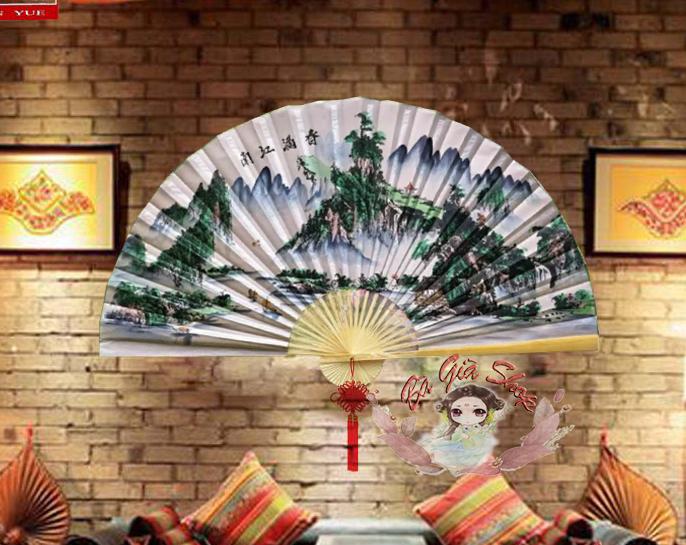 Quạt treo tường trang trí nhiều cỡ (không gồm tua đỏ)