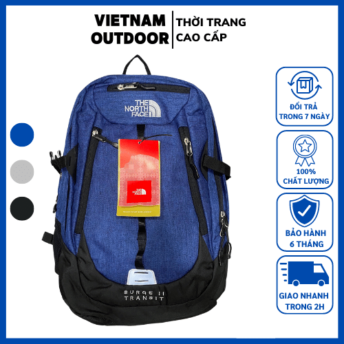 Balo du lịch nam có dây đeo trợ lực, ngăn để laptop the north face surge il transit giá rẻ