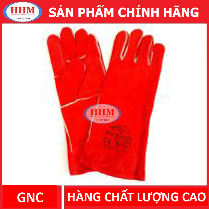 Găng tay da thợ hàn GNC màu đỏ(Red)