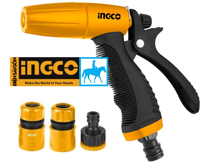 Vòi phun xịt rữa tưới cây chỉnh tia đa năng ingco hwsg032