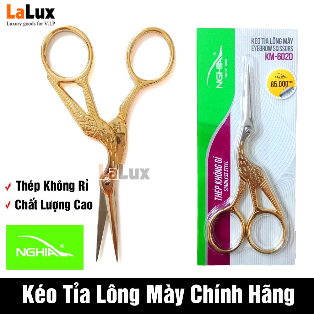 Kéo Cắt Tỉa Lông Mày Kềm Nghĩa - Thép Không Rỉ Chất Lượng Cao KM-602D