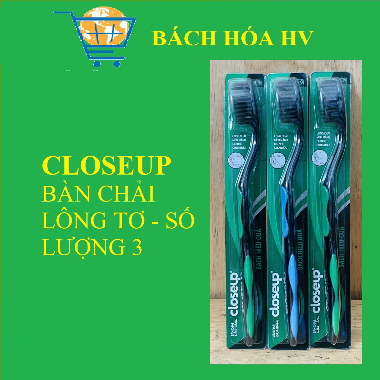 Bàn chải đánh răng closeup lông tơ - bach hoa hv