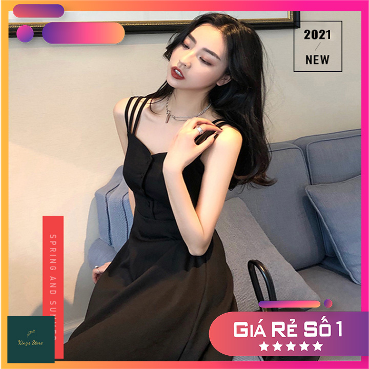 Váy hai dây 💕 thướt tha mùa hè 2021🎁 váy hai dây suông dài dáng chữ A