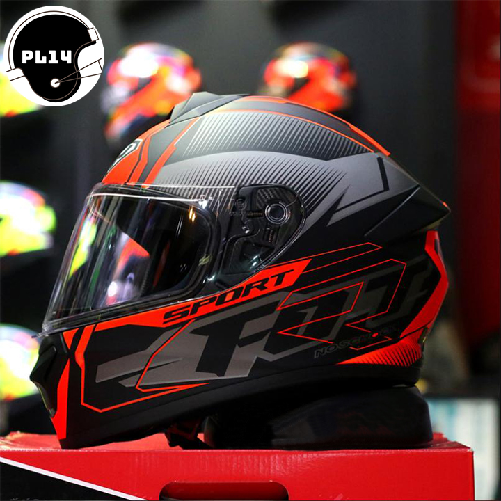 Mũ Bảo Hiểm Fullface YOHE 977 Tem Đỏ Nhám - Chính Hãng