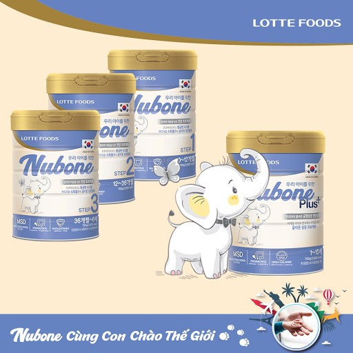 Sữa bột nubone step 1,2,3, plus +