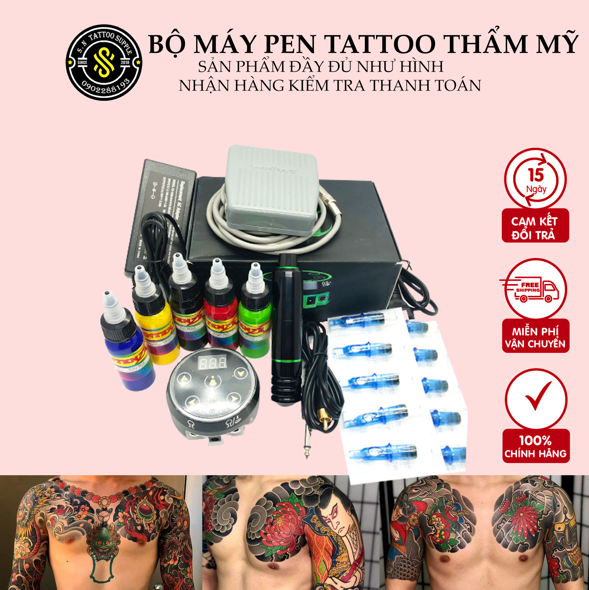 Bộ máy xăm - bộ máy pen cao cấp❤️freeship❤️bộ máy pen cao cấp đầy đủ như ảnh.